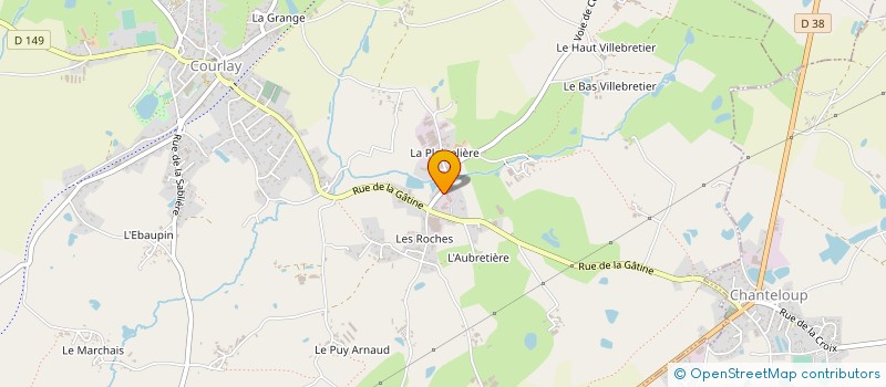 localisation de l'entreprise ETABLISSEMENTS G. MAROLLAUD ET FILS à COURLAY