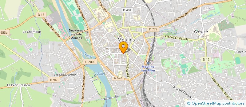 localisation de l'entreprise ETABLISSEMENTS G. MESSONNET à MOULINS