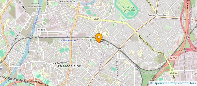 localisation de l'entreprise ETABLISSEMENTS G WAHL à MARCQ-EN-BARŒUL