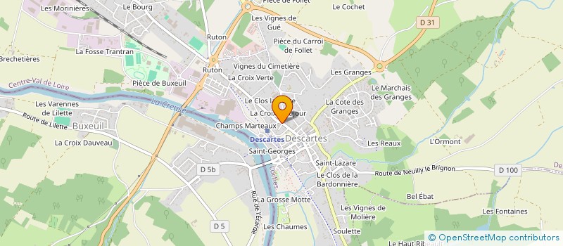 localisation de l'entreprise ETABLISSEMENTS GALLAND à DESCARTES
