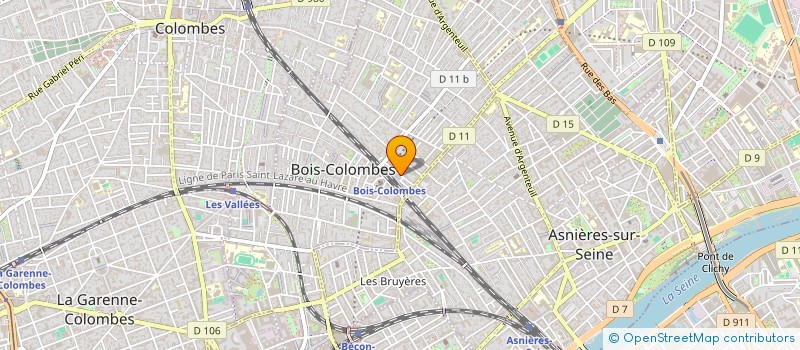 localisation de l'entreprise ETABLISSEMENTS GALLIANO FRERES à BOIS-COLOMBES