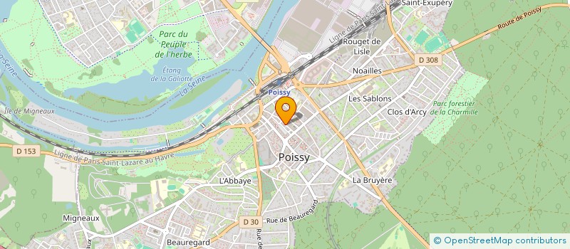 localisation de l'entreprise ETABLISSEMENTS GASCOIN S A à POISSY