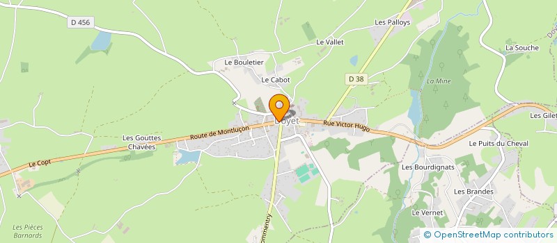 localisation de l'entreprise ETABLISSEMENTS GAYTON à DOYET