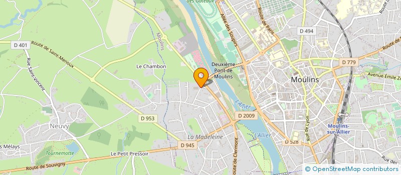 localisation de l'entreprise ETABLISSEMENTS GEAIX S A à MOULINS