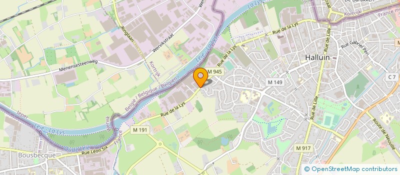 localisation de l'entreprise ETABLISSEMENTS GEERLANDT à HALLUIN