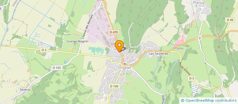 localisation de l'entreprise ETABLISSEMENTS GENTELET CHRISTIAN à ORGELET