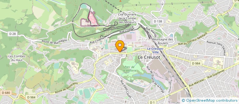 localisation de l'entreprise ETABLISSEMENTS GEORGES DELAITRE ET CIE  LE CREUSOT