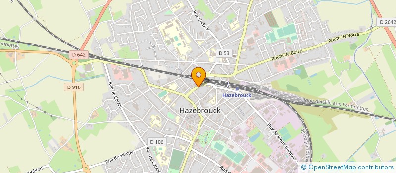 localisation de l'entreprise ETABLISSEMENTS GEORGES GALBY à HAZEBROUCK
