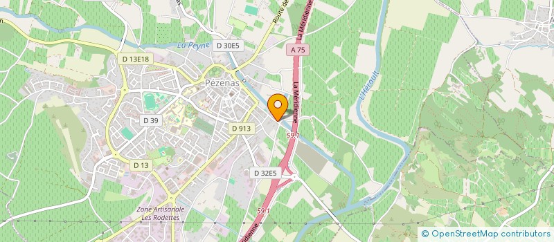 localisation de l'entreprise ETABLISSEMENTS GEORGES HECQUET à PEZENAS