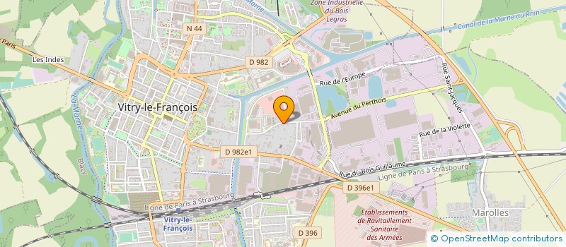 localisation de l'entreprise ETABLISSEMENTS GEORGES PERRIN  VITRY-LE-FRANCOIS