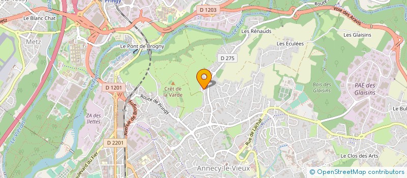 localisation de l'entreprise ETABLISSEMENTS GEORGES PONCET à ANNECY
