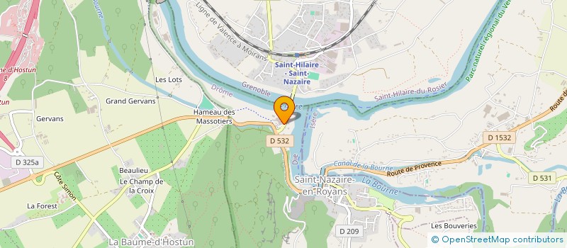 localisation de l'entreprise ETABLISSEMENTS GEORGES VIVIER à SAINT-NAZAIRE-EN-ROYANS