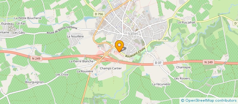 localisation de l'entreprise ETABLISSEMENTS GERARD FONTENEAU à VALLET