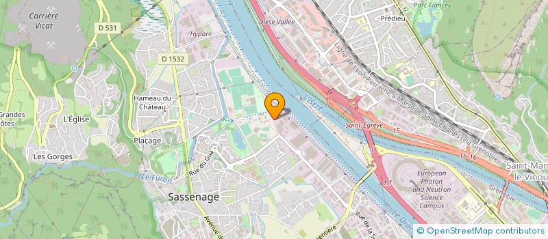 localisation de l'entreprise ETABLISSEMENTS GERMAIN ET DEBON à SASSENAGE