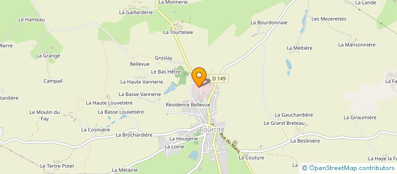 localisation de l'entreprise ETABLISSEMENTS GIBON ET COMPAGNIE  COURCITE