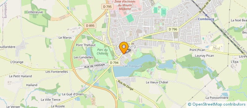 localisation de l'entreprise ETABLISSEMENTS GIGORY à COMBOURG
