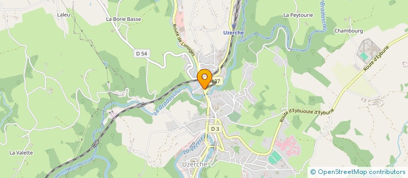 localisation de l'entreprise ETABLISSEMENTS GILBERT BOURNAZEL à UZERCHE