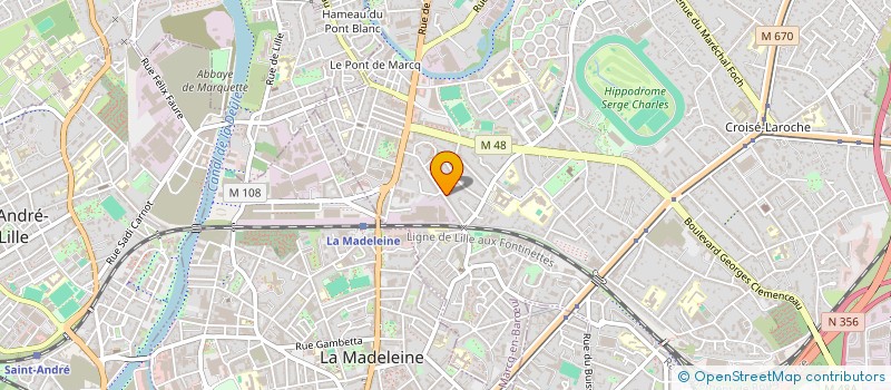 localisation de l'entreprise ETABLISSEMENTS GILDO CUSIN à MARCQ-EN-BARŒUL