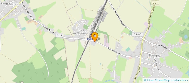 localisation de l'entreprise ETABLISSEMENTS GILLIARD à BUSIGNY