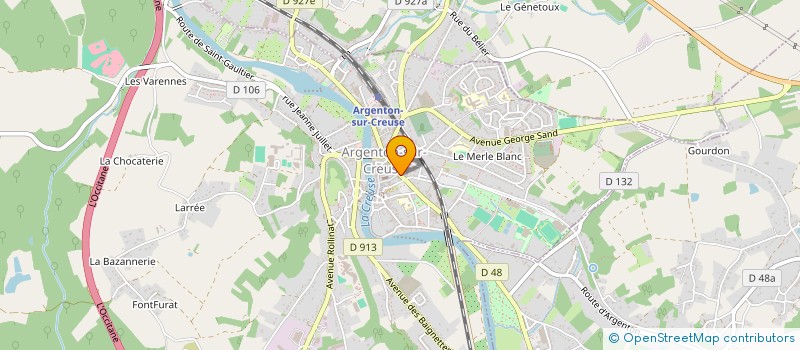 localisation de l'entreprise ETABLISSEMENTS GIRARD à ARGENTON-SUR-CREUSE