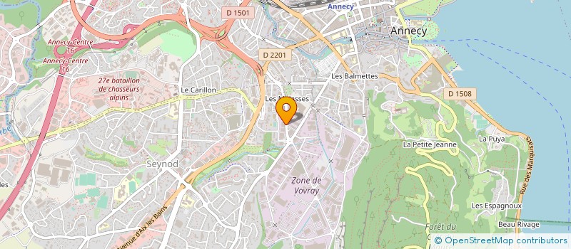 localisation de l'entreprise ETABLISSEMENTS GIUSTI ET FILS METALLERIE DE BARRAL à ANNECY