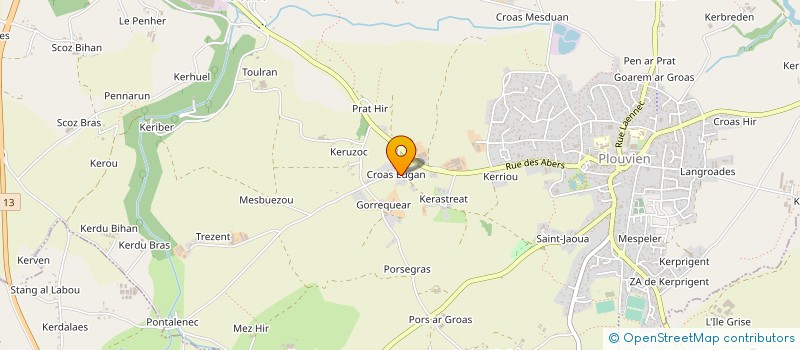 localisation de l'entreprise ETABLISSEMENTS GOASDUFF à PLABENNEC