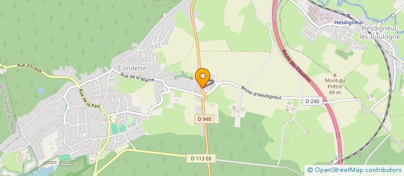 localisation de l'entreprise ETABLISSEMENTS GOLLIOT PERE ET FILS à CONDETTE