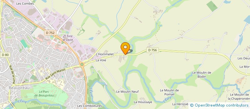 localisation de l'entreprise ETABLISSEMENTS GOUBAUD à BEAUPREAU-EN-MAUGES