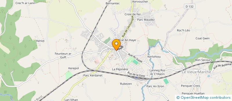 localisation de l'entreprise ETABLISSEMENTS GOUDIGAN MENAGER GAZ à PLOUARET
