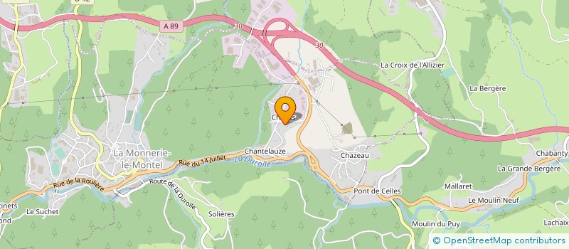 localisation de l'entreprise ETABLISSEMENTS GOYON-CHAZEAU à LA MONNERIE-LE-MONTEL