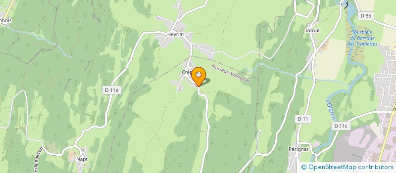 localisation de l'entreprise ETABLISSEMENTS GREGIS GOYFFON  NURIEUX-VOLOGNAT