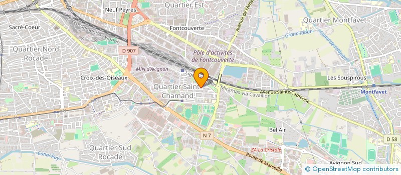 localisation de l'entreprise ETABLISSEMENTS GRIMAUD ET COMPAGNIE à AVIGNON