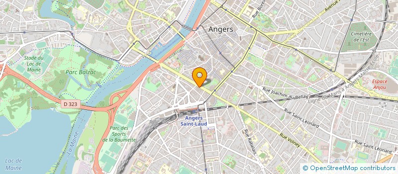 localisation de l'entreprise ETABLISSEMENTS GROLLEAU à ANGERS