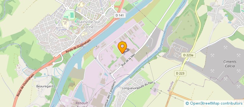 localisation de l'entreprise ETABLISSEMENTS GUAY à BLAINVILLE-SUR-ORNE