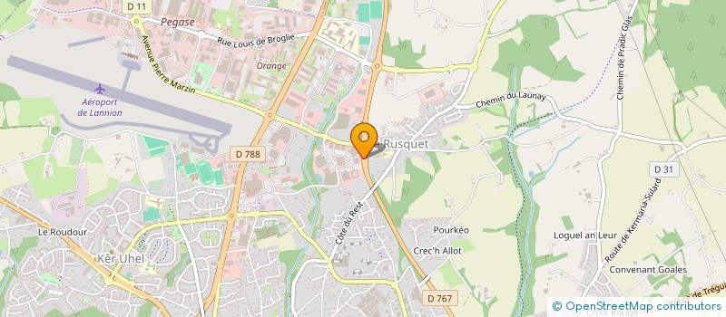 localisation de l'entreprise ETABLISSEMENTS GUEGAN à LANNION