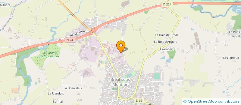 localisation de l'entreprise ETABLISSEMENTS GUERARD  BREAL-SOUS-MONTFORT