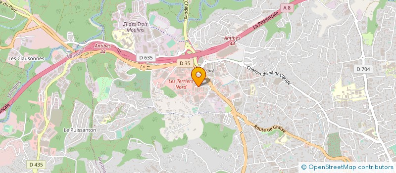 localisation de l'entreprise ETABLISSEMENTS GUERRE à ANTIBES