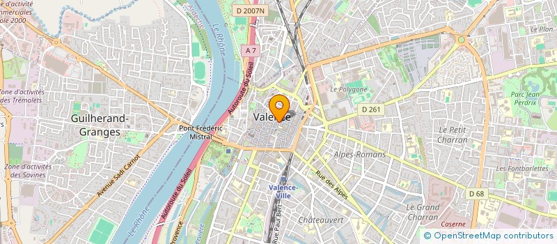 localisation de l'entreprise ETABLISSEMENTS GUILHERMIN ET COMPAGNIE à VALENCE