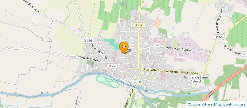 localisation de l'entreprise ETABLISSEMENTS GUILLAUD à JARNAC