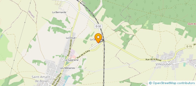 localisation de l'entreprise ETABLISSEMENTS GUILLEMETEAU à SAINT-AMANT-DE-BOIXE
