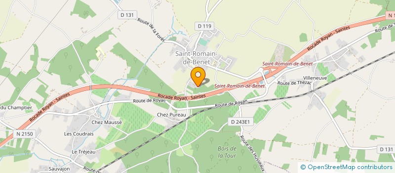 localisation de l'entreprise ETABLISSEMENTS GUILLET à SAINT-ROMAIN-DE-BENET