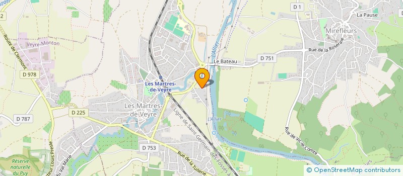 localisation de l'entreprise ETABLISSEMENTS GUY PERRON à LES MARTRES-DE-VEYRE
