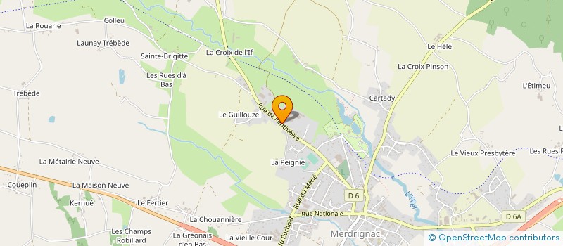 localisation de l'entreprise ETABLISSEMENTS HAMON à MERDRIGNAC