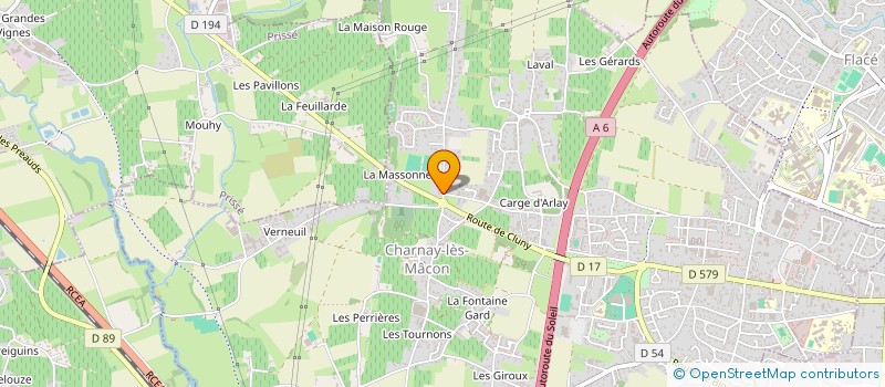 localisation de l'entreprise ETABLISSEMENTS HENRI MUGNIER à CHARNAY-LES-MACON