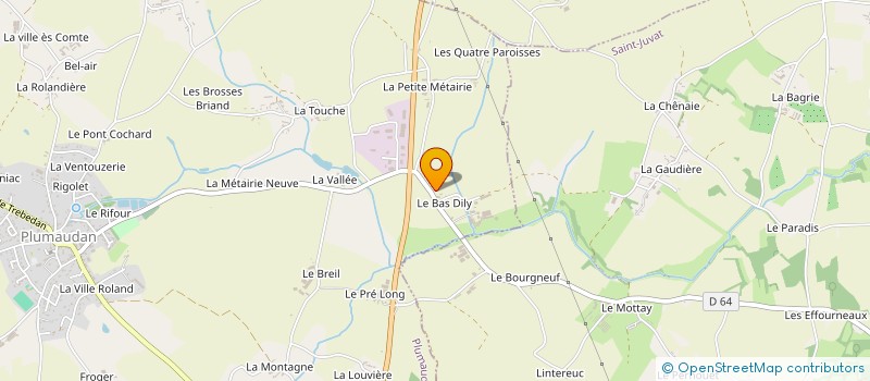localisation de l'entreprise ETABLISSEMENTS HERVE à PLUMAUDAN