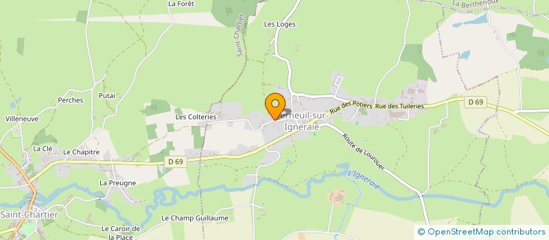 localisation de l'entreprise ETABLISSEMENTS HERVE BOUQUIN à VERNEUIL-SUR-IGNERAIE
