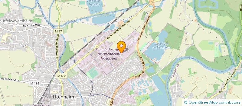localisation de l'entreprise ETABLISSEMENTS HILBERER à BISCHHEIM