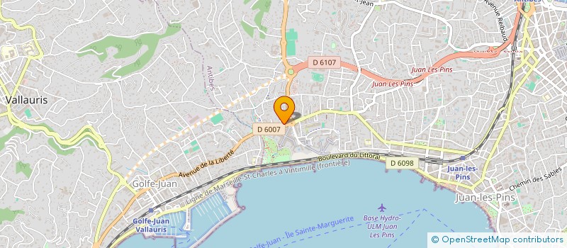 localisation de l'entreprise ETABLISSEMENTS HILT à ANTIBES