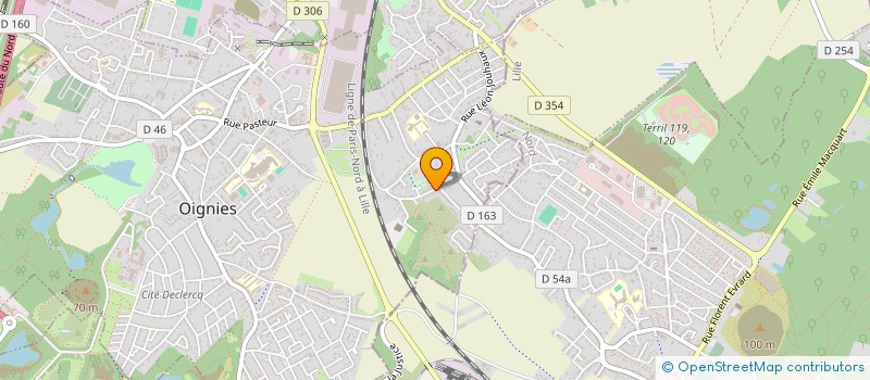 localisation de l'entreprise ETABLISSEMENTS HOUPE  OIGNIES