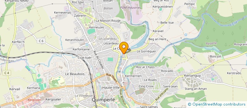 localisation de l'entreprise ETABLISSEMENTS IZAAC  QUIMPERLE